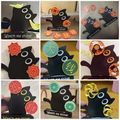 东北猫转手绢（可动）